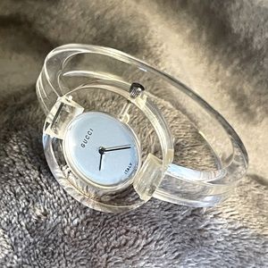 Preowned Gucci vintage manual wind clear watch